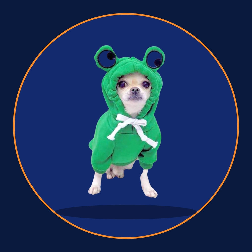 Cute Frog Hoodie for Small & Medium Dogs