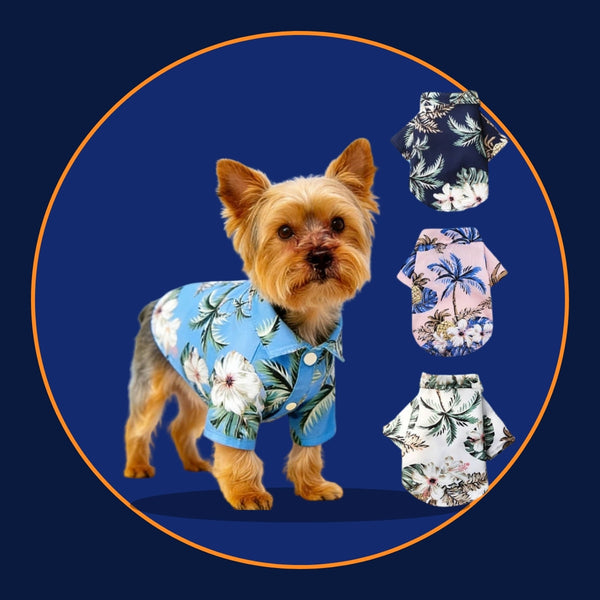 Hawaiian Tropical Print Dog Shirt
